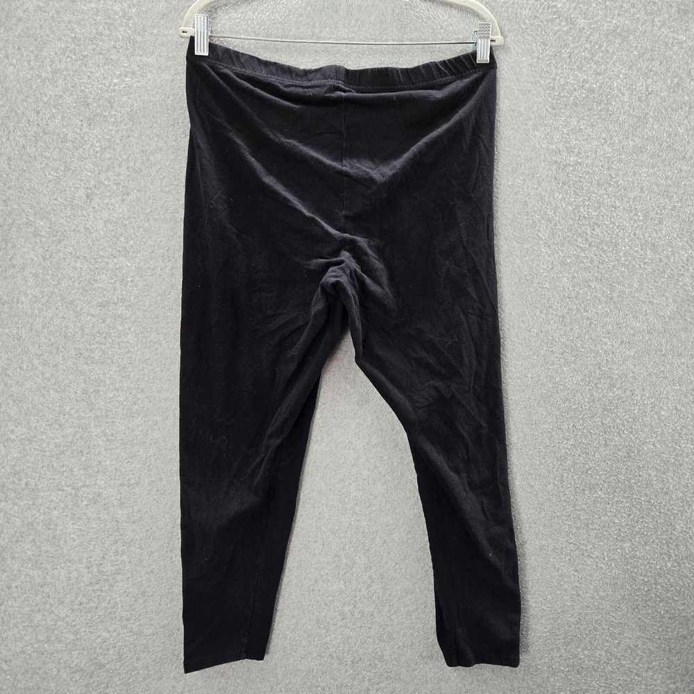 Torrid Women Pants 2 Black Lace Up Ankle Leggings Elastic Waist 23" Inseam - Picture 8 of 8